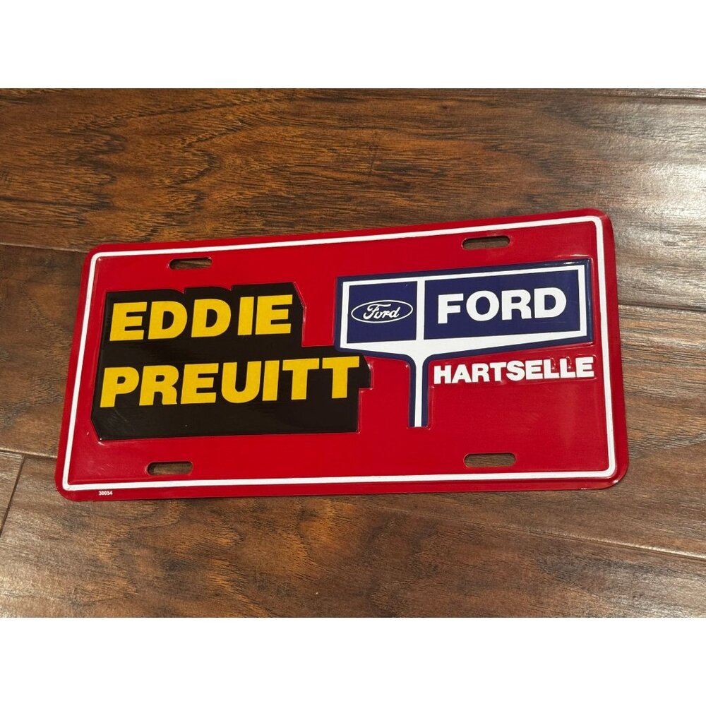 FORD Eddie Preuitt Hartselle Alabama License Plate dealership original vehicle
